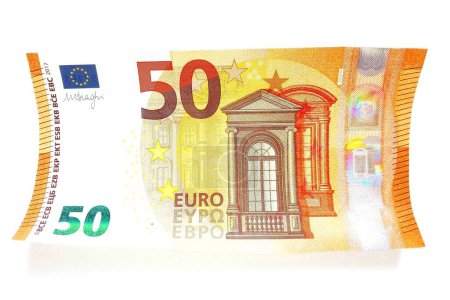 Photo for New 50 Euro Banknote - Second Series of Fifty Euro Note, Hologram of Mythological Phoenician Princess Europa - Royalty Free Image