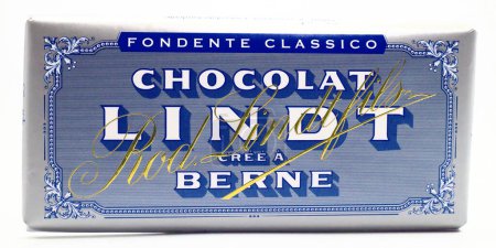 Photo for Rome, Italy  October 30, 2021: LINDT Dark Chocolate Bar manufactured in Switzerland by Lindt and Sprungli AG - Royalty Free Image