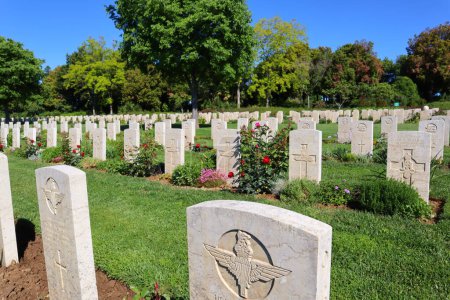 Photo for The Sangro River War Cemetery lies in the Contrada Sentinelle in the Commune of Torino di Sangro, Province of Chieti - Royalty Free Image