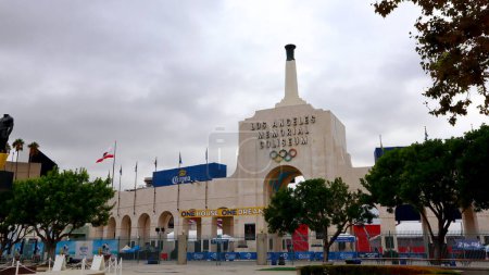 Photo for Los Angeles, California - September 28, 2019: Los Angeles Memorial Coliseum located in the Exposition Park - Royalty Free Image