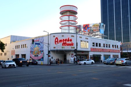 Foto de Hollywood, California - 6 de octubre de 2019: Amoeba Music Store en Sunset Boulevard, Hollywood - Los Ángeles - Imagen libre de derechos