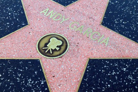 Foto de Hollywood, California - 20 de mayo de 2019: Estrella de ANDY GARCIA en el Paseo de la Fama de Hollywood en Hollywood Boulevard, Los Ángeles, California - Imagen libre de derechos
