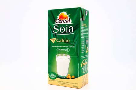 Photo for Pescara, Italy  December 19, 2019: Cereal Soy Milk. Cereal is a brand of Nutrition & Sante - Royalty Free Image