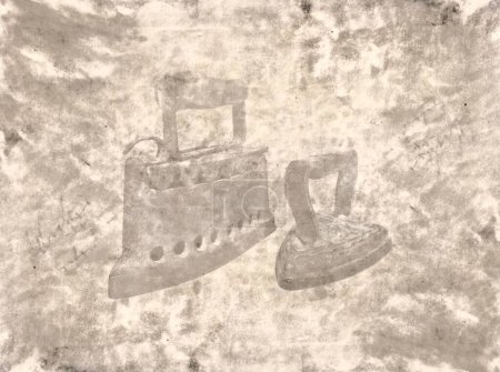 Photo for Vintage IRONS on Antique Parchment sheet - Royalty Free Image