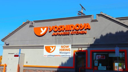 Photo for Los Angeles, California - October 3, 2019: YOSHINOYA Japanese Kitchen Fast Food Restaurant located in Los Angeles - Royalty Free Image