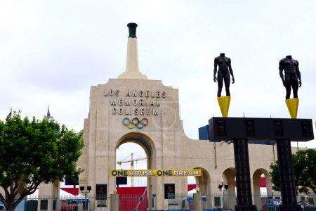 Photo for Los Angeles, California - September 28, 2019: Los Angeles Memorial Coliseum located in the Exposition Park - Royalty Free Image