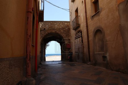 Photo for Trapani, Sicily (Italy)  July 4, 2022: Botteghelle Door (Porta delle Botteghelle) the thirteenth century town gate - Royalty Free Image