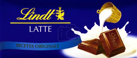 Photo for Rome, Italy  October 30, 2021: LINDT Chocolate Bar manufactured in Switzerland by Lindt and Sprungli AG - Royalty Free Image