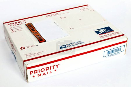 Foto de Entrega de la caja del paquete USPS - Imagen libre de derechos