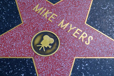 Photo for Hollywood, California - May 20, 2019: Star of MIKE MYERS on Hollywood Walk of Fame in Hollywood Boulevard, Los Angeles, California - Royalty Free Image