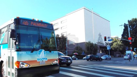 Foto de LOS ÁNGELES, California - 14 de septiembre de 2018: Sistema de Tránsito de Autobuses de Los Ángeles - Imagen libre de derechos