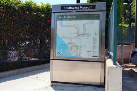 Photo for Los Angeles, California, USA - May 20, 2023: Southwest Museum Metro Rail A Line Station, Los Angeles - Royalty Free Image