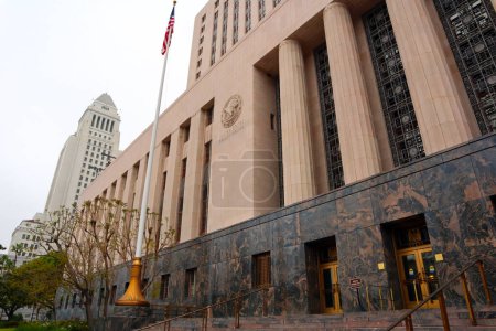 Photo for Los Angeles, California, USA - May 22, 2023: The Spring Street Courthouse, formerly the United States Court House in Downtown Los Angeles - Royalty Free Image