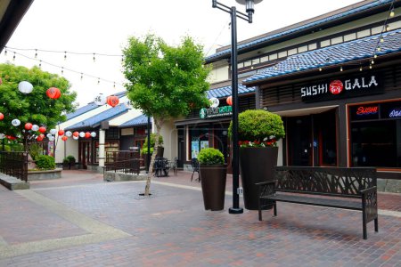Photo for Los Angeles, California, USA - May 22, 2023: Los Angeles Japanese Village Plaza  view of Little Tokyo - Royalty Free Image