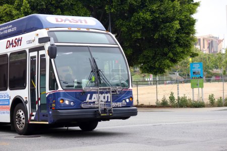 Photo for Los Angeles, California, USA - May 24, 2023: Los Angeles LADOT Transit DASH bus - Royalty Free Image