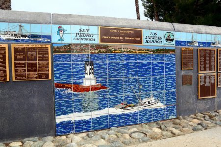 Photo for Los Angeles, California, USA - May 25, 2023: Fishermens Memorial in San Pedro, port of Los Angeles - Royalty Free Image