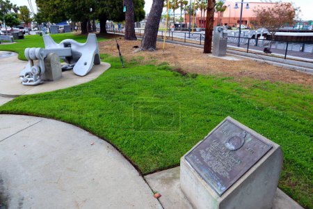 Photo for Los Angeles, California, USA - May 25, 2023: Harry Bridges ILWU Memorial Park in San Pedro, port of Los Angeles - Royalty Free Image
