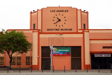 Foto de Los Ángeles, California, Estados Unidos - 25 de mayo de 2023: Los Angeles Marittime Museum se encuentra en San Pedro, Puerto de Los Ángeles - Imagen libre de derechos
