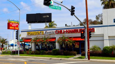 Photo for Lawndale, California -  May 26, 2023: Tomboy's Burgers, the famous Chili-Hamburgers - Royalty Free Image
