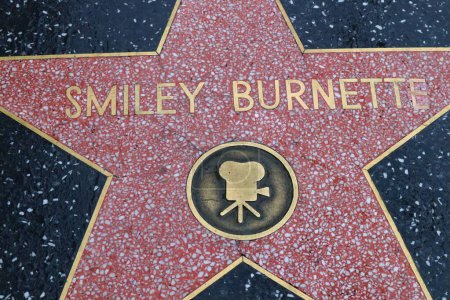 Photo for USA, CALIFORNIA, HOLLYWOOD - May 20, 2019: Smiley Burnette star on the Hollywood Walk of Fame in Hollywood, California - Royalty Free Image
