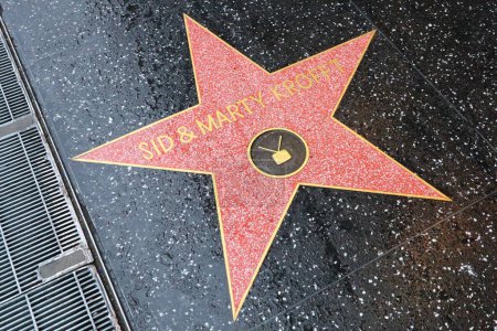 Téléchargez les photos : USA, CALIFORNIA, HOLLYWOOD - 20 mai 2019 : Sid et Marty Krofft sur le Hollywood Walk of Fame à Hollywood, Californie - en image libre de droit