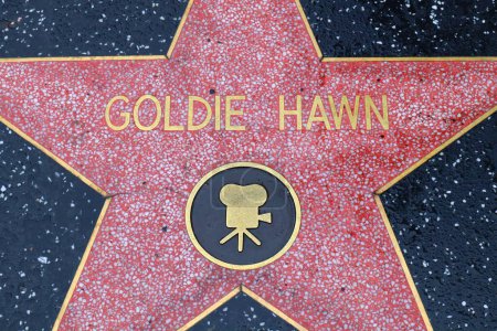 Foto de EE.UU., CALIFORNIA, HOLLYWOOD - 18 de abril de 2019: Goldie Hawn estrella en el Paseo de la Fama de Hollywood en Hollywood, California - Imagen libre de derechos