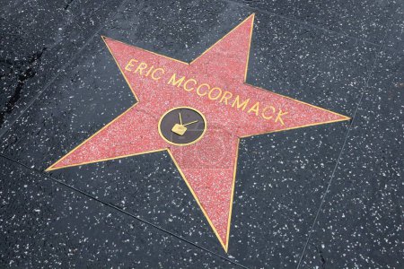Photo for USA, CALIFORNIA, HOLLYWOOD - 18 Apr 2019: Eric McCormack star on the Hollywood Walk of Fame in Hollywood, California - Royalty Free Image
