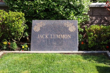Photo for Los Angeles, California, USA - May 30, 2023: JACK LEMMON grave at Pierce Brothers Westwood Village Memorial Park Cemetery and Mortuary - Royalty Free Image