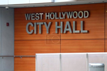 Photo for West Hollywood, California, USA - May 30, 2023: West Hollywood City Hall on Santa Monica Boulevard - Royalty Free Image