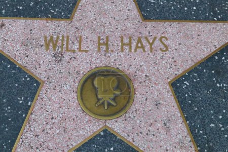 Téléchargez les photos : USA, CALIFORNIA, HOLLYWOOD - 20 mai 2019 : Will H. Hays sur le Hollywood Walk of Fame à Hollywood, Californie - en image libre de droit