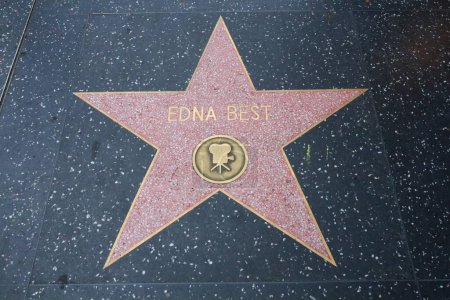 Foto de USA, CALIFORNIA, HOLLYWOOD - 20 de mayo de 2019: Edna Mejor estrella en el Paseo de la Fama de Hollywood en Hollywood, California - Imagen libre de derechos