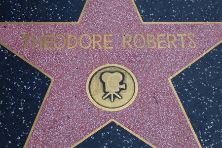 Photo for USA, CALIFORNIA, HOLLYWOOD - May 20, 2019: Theodore Roberts star on the Hollywood Walk of Fame in Hollywood, California - Royalty Free Image