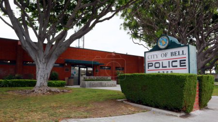 Téléchargez les photos : BELL (Comté de Los Angeles), Californie, États-Unis - 31 mai 2023 : Département de police de la ville de BELL au 6326 Pine Avenue - en image libre de droit