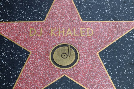 Photo for USA, CALIFORNIA, HOLLYWOOD - May 29, 2023: DJ Khaled star on the Hollywood Walk of Fame in Hollywood, California - Royalty Free Image
