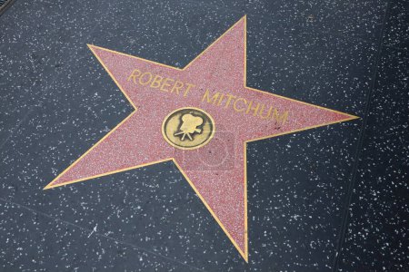 Téléchargez les photos : USA, CALIFORNIA, HOLLYWOOD - 29 mai 2023 : Robert Mitchum sur le Hollywood Walk of Fame à Hollywood, Californie - en image libre de droit