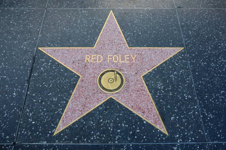 Photo for USA, CALIFORNIA, HOLLYWOOD - May 29, 2023: Red Foley star on the Hollywood Walk of Fame in Hollywood, California - Royalty Free Image