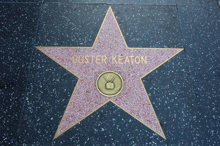 Foto de Estados Unidos, CALIFORNIA, HOLLYWOOD - 29 de mayo de 2023: Buster Keaton protagoniza el Paseo de la Fama de Hollywood en Hollywood, California - Imagen libre de derechos