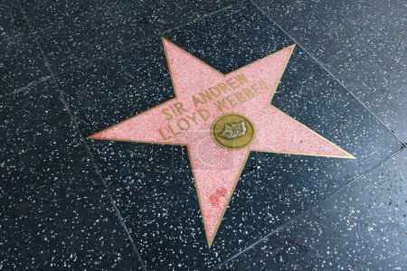 Photo for USA, CALIFORNIA, HOLLYWOOD - May 29, 2023: Sir Andrew Lloyd Webber star on the Hollywood Walk of Fame in Hollywood, California - Royalty Free Image