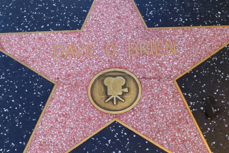 Téléchargez les photos : Hollywood (Los Angeles), Californie 29 mai 2023 : Étoile de Dave o Brien sur Hollywood Walk of Fame, Hollywood Boulevard - en image libre de droit