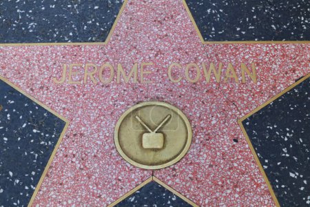 Photo for Hollywood (Los Angeles), California  May 29, 2023: Star of Jerome Cowan on Hollywood Walk of Fame, Hollywood Boulevard - Royalty Free Image