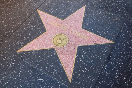Photo for Hollywood (Los Angeles), California  May 29, 2023: Star of Jerome Cowan on Hollywood Walk of Fame, Hollywood Boulevard - Royalty Free Image