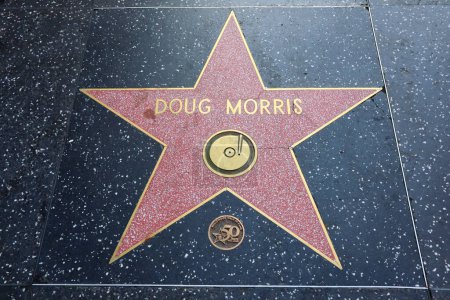 Photo for Hollywood (Los Angeles), California  May 29, 2023: Star of Doug Morris on Hollywood Walk of Fame, Hollywood Boulevard - Royalty Free Image
