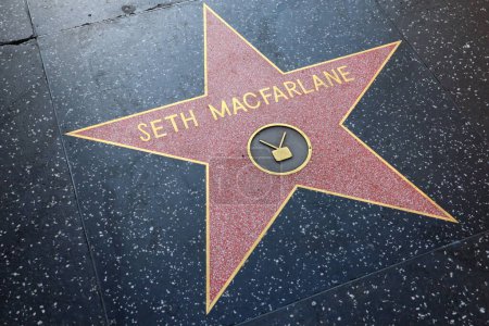 Photo for Hollywood (Los Angeles), California  May 29, 2023: Star of Seth Macfarlane on Hollywood Walk of Fame, Hollywood Boulevard - Royalty Free Image