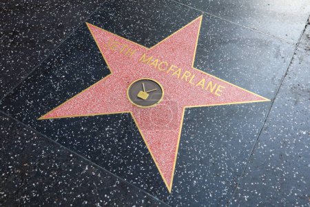 Photo for Hollywood (Los Angeles), California  May 29, 2023: Star of Seth Macfarlane on Hollywood Walk of Fame, Hollywood Boulevard - Royalty Free Image