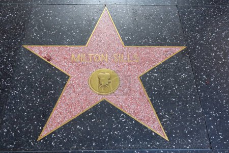 Photo for Hollywood (Los Angeles), California  May 29, 2023: Star of Milton Sills on Hollywood Walk of Fame, Hollywood Boulevard - Royalty Free Image