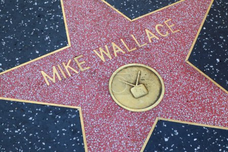 Photo for Hollywood (Los Angeles), California  May 29, 2023: Star of Mike Wallace on Hollywood Walk of Fame, Hollywood Boulevard - Royalty Free Image