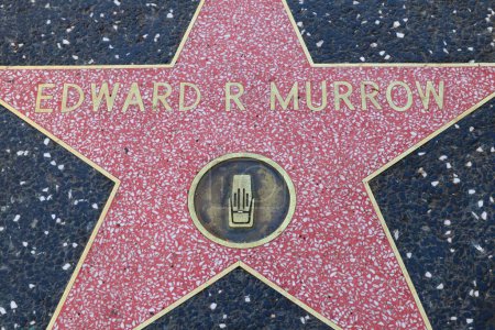Photo for Hollywood (Los Angeles), California  May 29, 2023: Star of Edward r Murrow on Hollywood Walk of Fame, Hollywood Boulevard - Royalty Free Image
