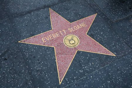 Foto de Hollywood (Los Ángeles), California 29 de mayo de 2023: Estrella de Everett Sloane en Hollywood Walk of Fame, Hollywood Boulevard - Imagen libre de derechos