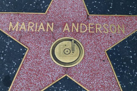 Photo for Hollywood (Los Angeles), California  May 29, 2023: Star of Marian Anderson on Hollywood Walk of Fame, Hollywood Boulevard - Royalty Free Image