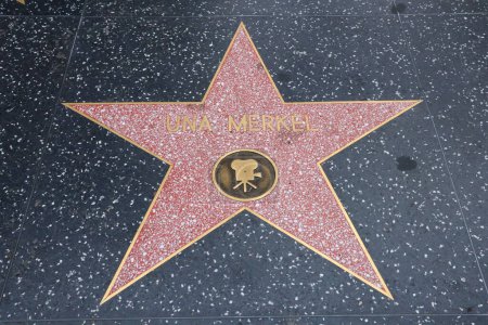 Foto de Hollywood (Los Ángeles), California Mayo 29, 2023: Estrella de Una Merkel en el Paseo de la Fama de Hollywood, Hollywood Boulevard - Imagen libre de derechos